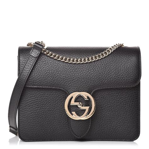 gucci interlocking g shoulder bag small black|gucci interlocking bag small.